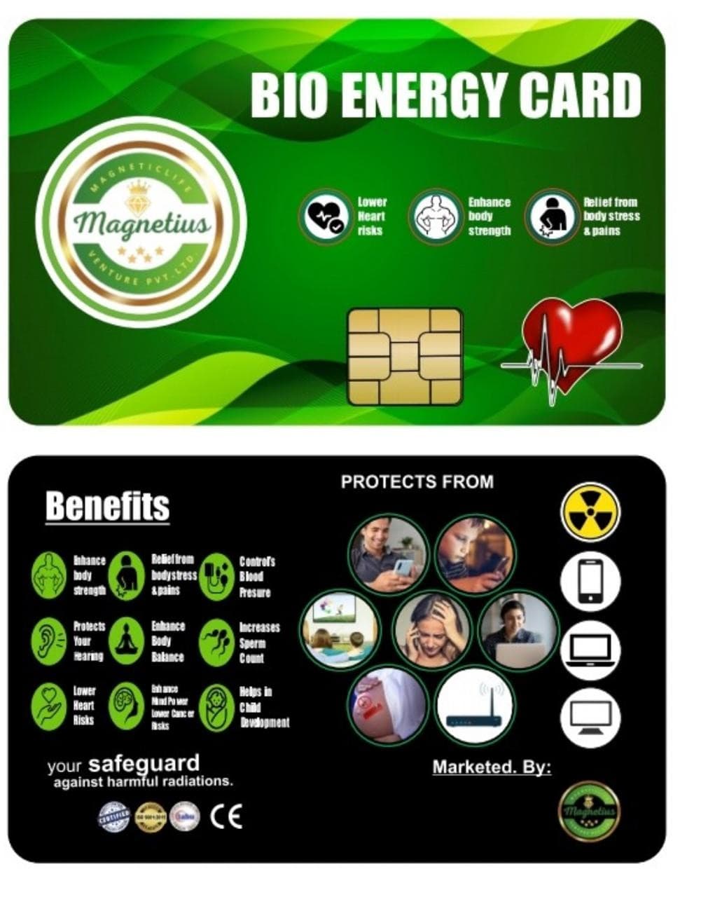 Bio Energy Card - Front and Back