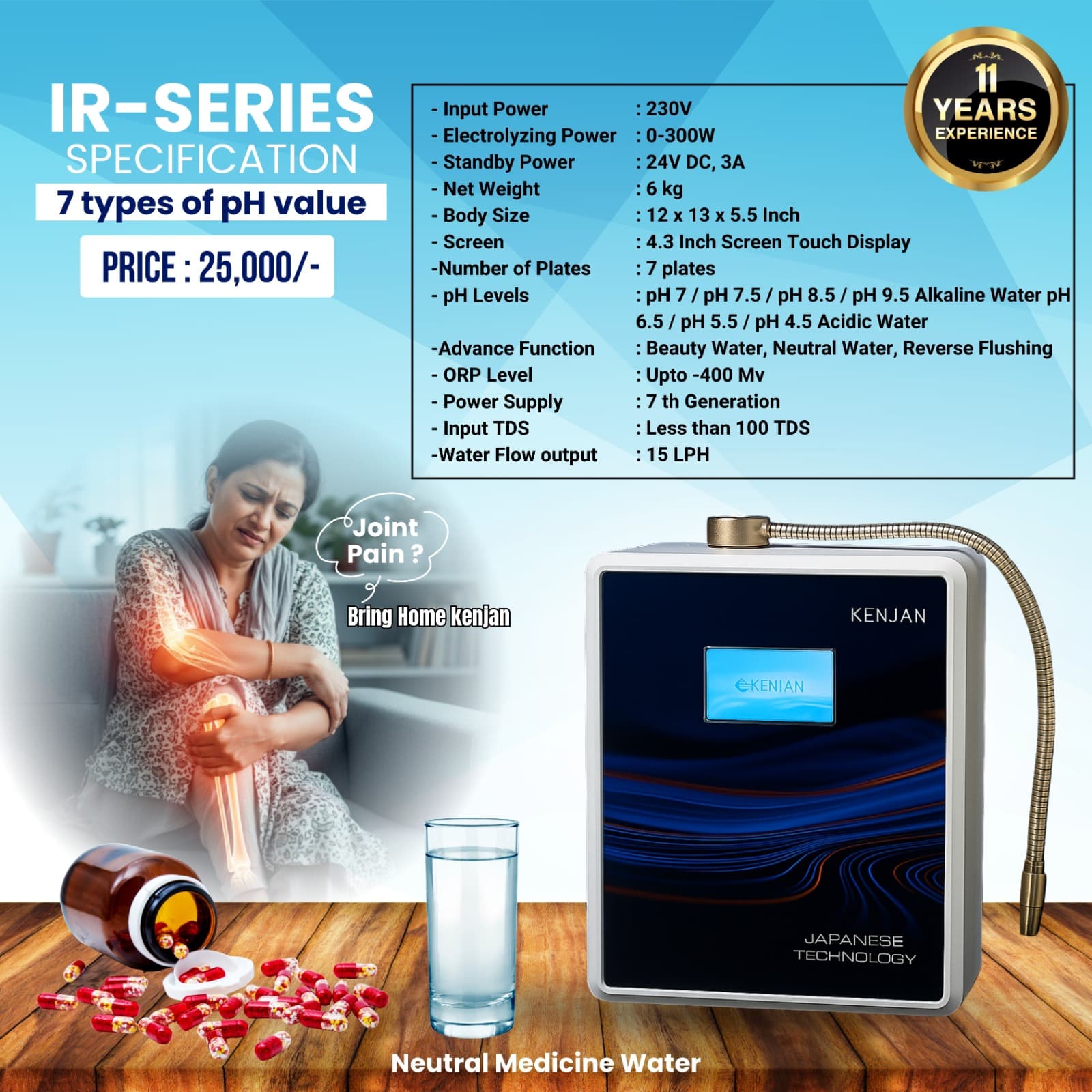 Kenjan Alkaline Water Ionizer — IR Series
