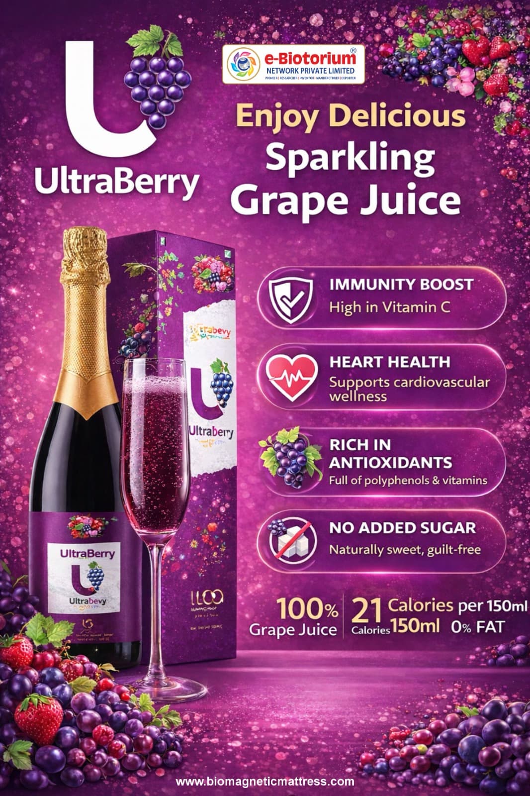 UltraBerry Sparkling Grape Juice